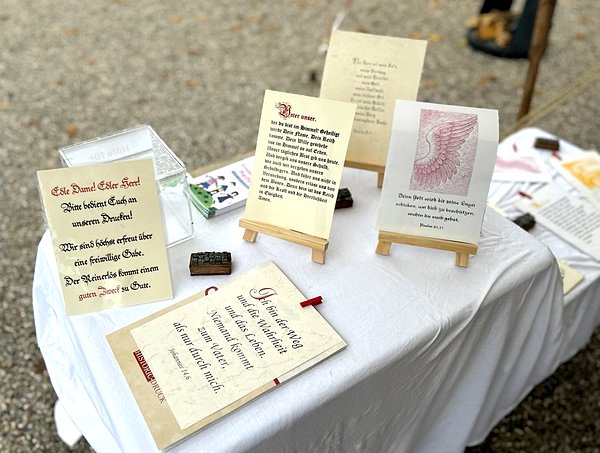 Beispiele für gedruckte Bibelverse